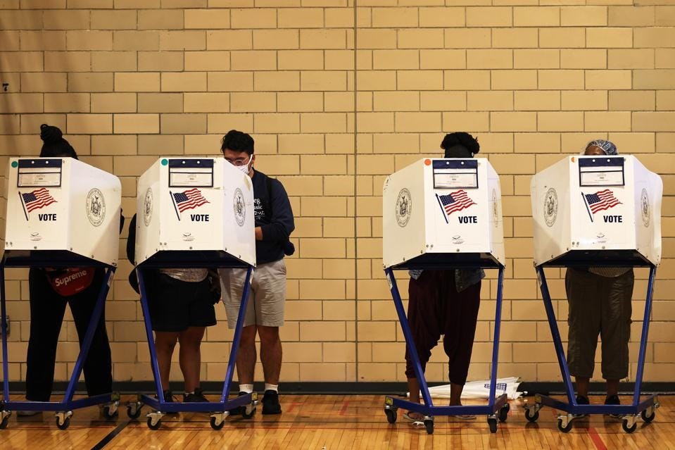 New Yorkers Vote In Mayoral Primary Election